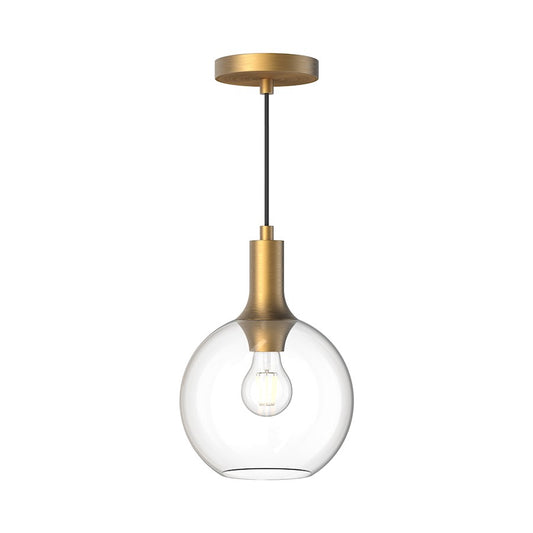 Alora Mood Castilla 1 Light 8" Pendant, Gold/Clear/Clear/Opal - PD506108AGCL