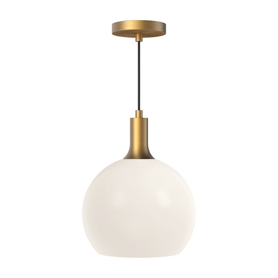 Alora Mood Castilla 1Lt 10" Pendant, Gold/Opal Matte/Clear/Opal - PD506210AGOP