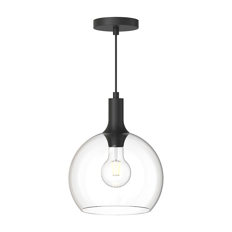 Alora Mood Castilla 1 Light 10" Pendant, Clear/Black/Clear/Opal - PD506210MBCL