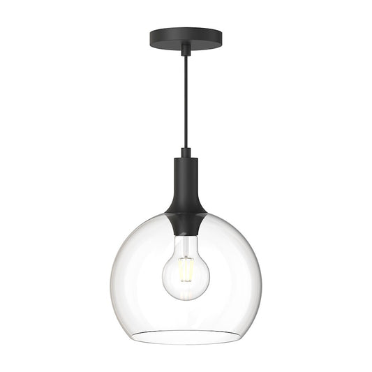 Alora Mood Castilla 1 Light 10" Pendant, Clear/Black/Clear/Opal - PD506210MBCL