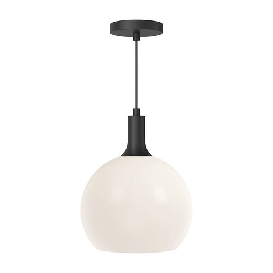 Alora Mood Castilla 1Lt 10" Pendant, Black/Opal Matte/Clear/Opal - PD506210MBOP