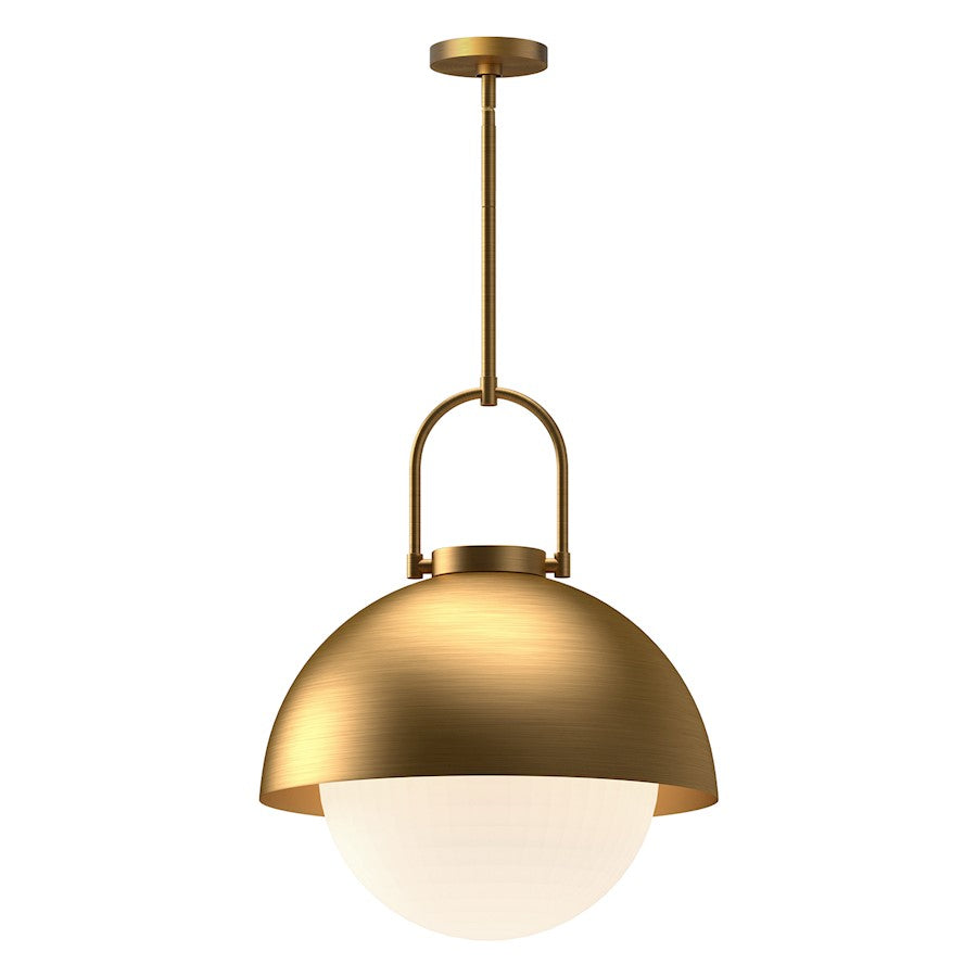 Alora Mood Harper 1 Light 16" Pendant, Aged Gold/Opal Matte/Opal - PD507216AGOP