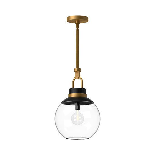 Alora Mood Copperfield 1 Light 12" Pendant, Gold/Clear/Clear/Opal - PD520512AGCL