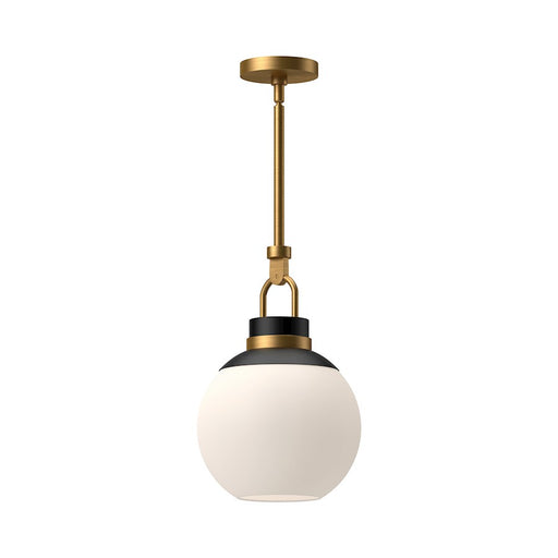 Alora Mood Copperfield 1 Light 12" Pendant, Gold/Opal/Clear - PD520512AGOP
