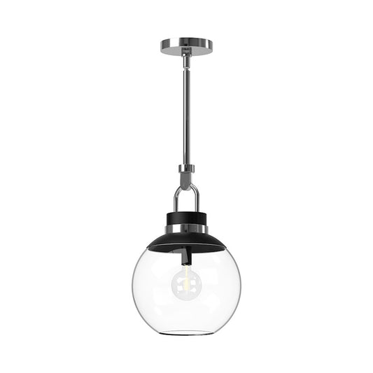 Alora Mood Copperfield 1Lt 12" Pendant, Chrome/Clear/Clear/Opal - PD520512CHCL