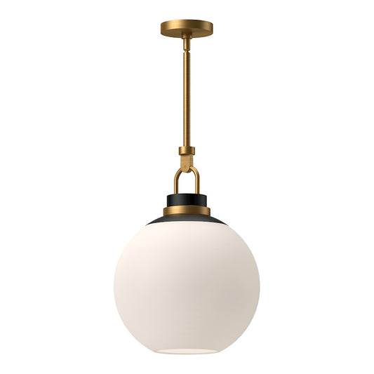 Alora Mood Copperfield 1 Light 16" Pendant, Gold/Opal/Clear - PD520516AGOP