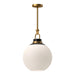 Alora Mood Copperfield 1 Light 16" Pendant, Gold/Opal/Clear - PD520516AGOP