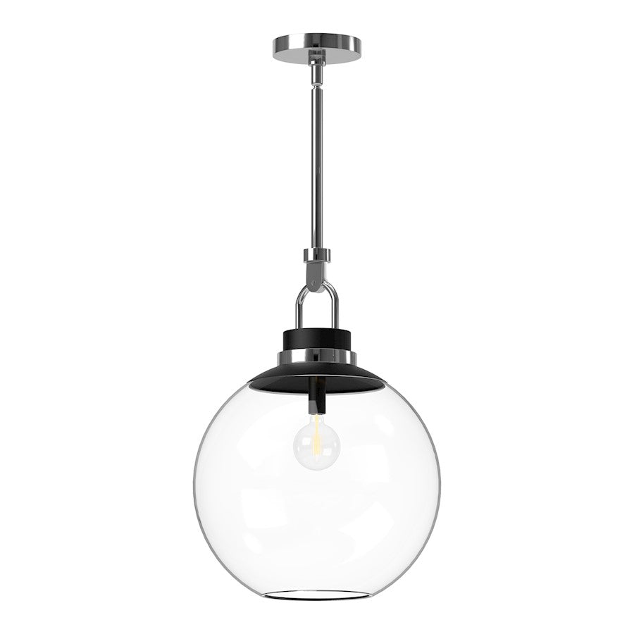 Alora Mood Copperfield 1Lt 16" Pendant, Chrome/Clear/Clear/Opal - PD520516CHCL