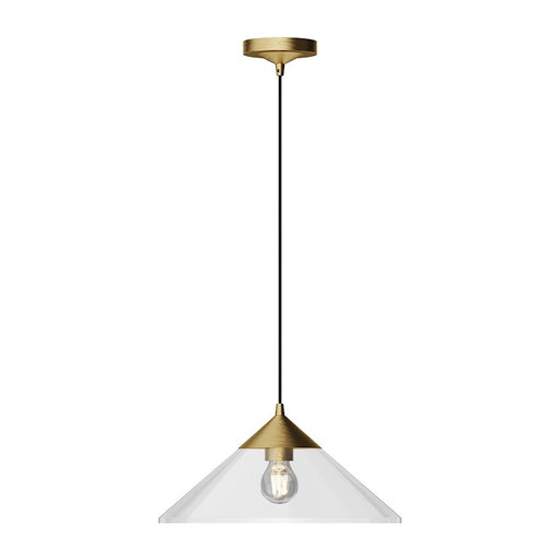 Alora Mood Mauer 1 Light 15" Pendant, Gold/Clear/Clear/Smoked - PD521015BGCL