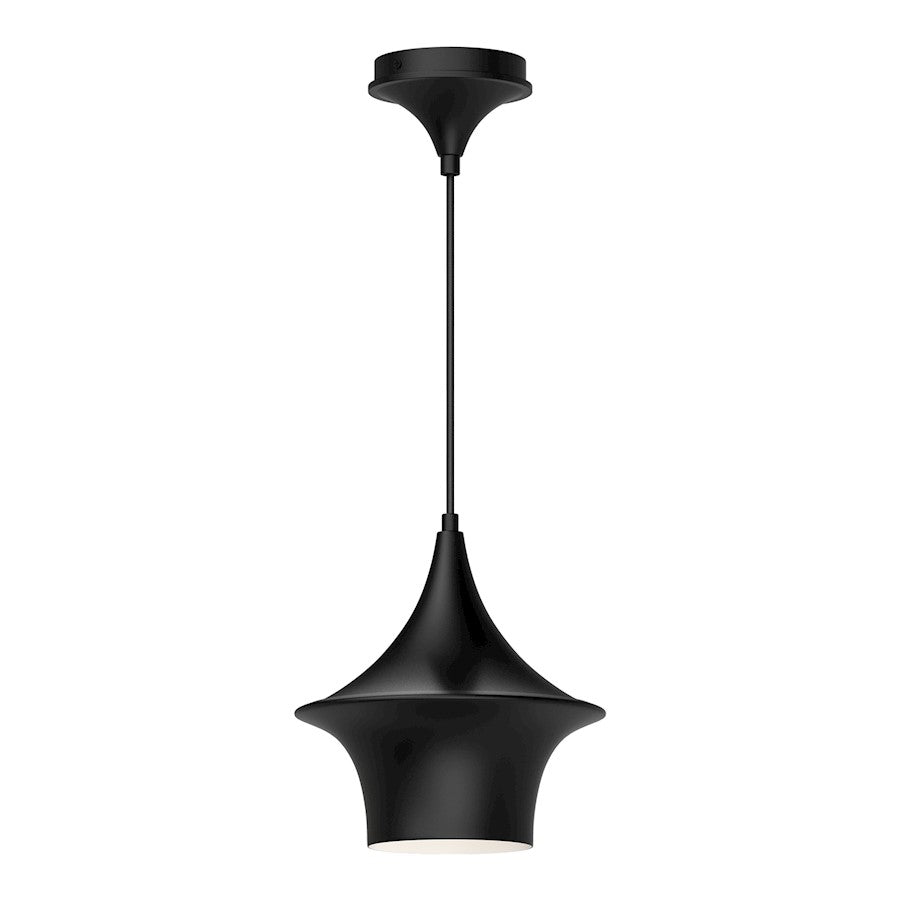 Alora Mood Emiko 1 Light 9" Pendant, Matte Black - PD523009MB