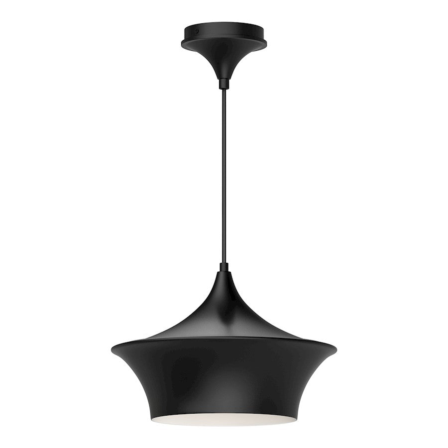 Alora Mood Emiko 1 Light 12" Pendant, Matte Black - PD523013MB