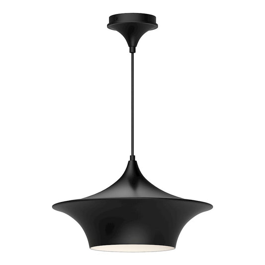 Alora Mood Emiko 1 Light 16" Pendant, Matte Black - PD523016MB