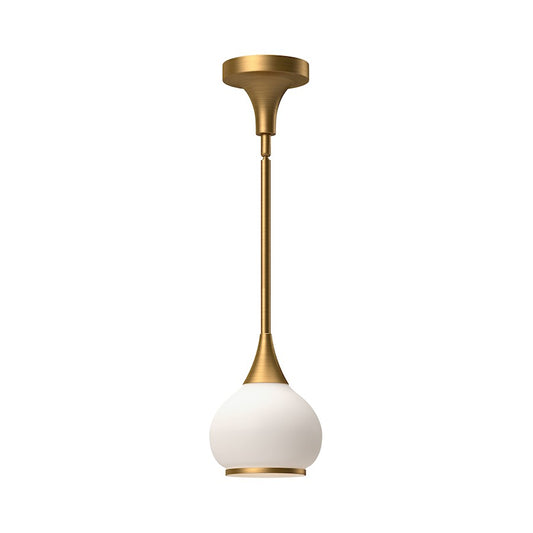 Alora Mood Hazel 1 Light 6" Pendant, Gold/Opal Matte/Clear/Opal - PD524006AGOP