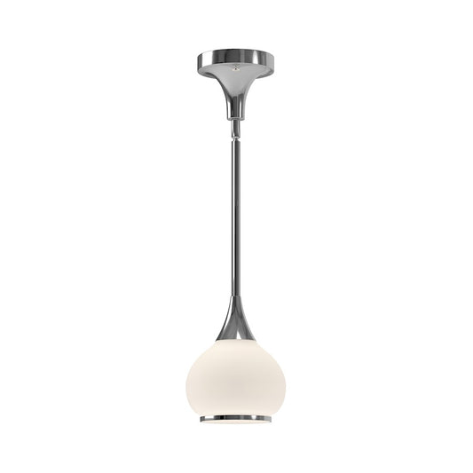 Alora Mood Hazel 1 Light 6" Pendant, Chrome/Opal Matte/Clear/Opal - PD524006CHOP