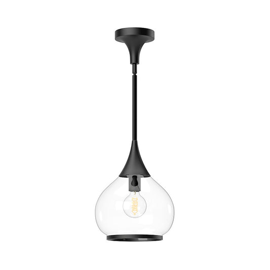 Alora Mood Hazel 1 Light 10" Pendant, Clear/Black/Clear/Opal - PD524110MBCL