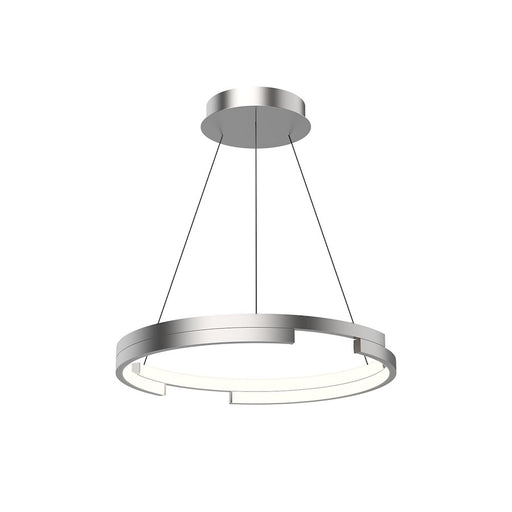 Kuzco Anello Minor 19" LED Pendant, Nickel/Frosted Acrylic Diffuser - PD52719-BN