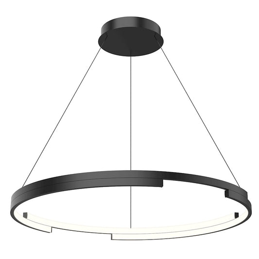 Kuzco Anello Minor 32" LED Pendant, Black/Frosted Acrylic Diffuser - PD52732-BK