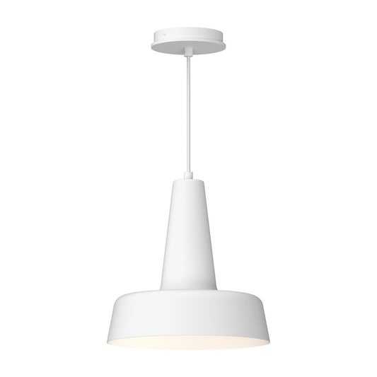 Alora Mood Juliana 1 Light 11" Pendant, White - PD527811WH