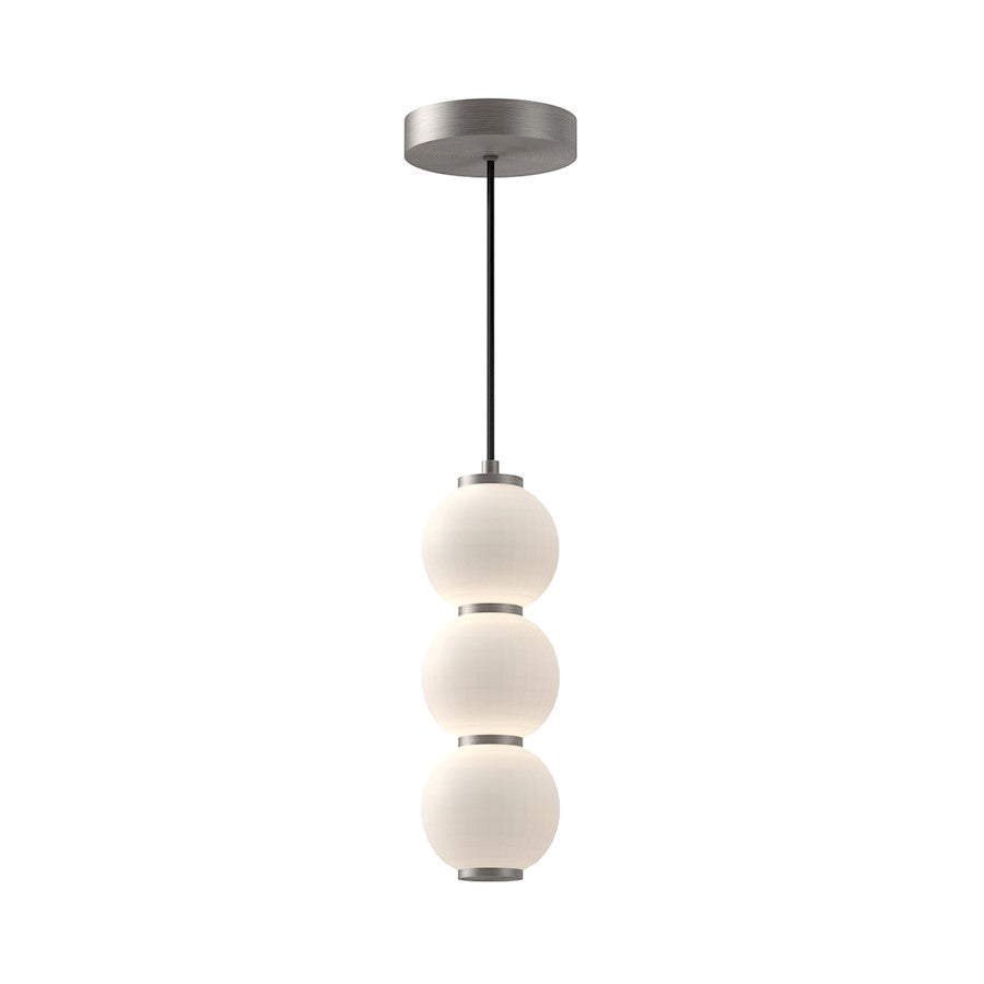 Alora Mood Bijou 7" LED Pendant, Brushed Nickel/Opal Matte/Opal - PD530313BNOP