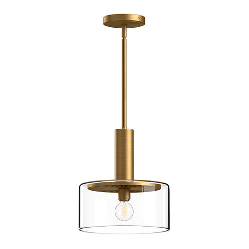 Alora Mood Royale 1 Light 10" Pendant, Aged Gold/Clear/Clear - PD535010AGCL
