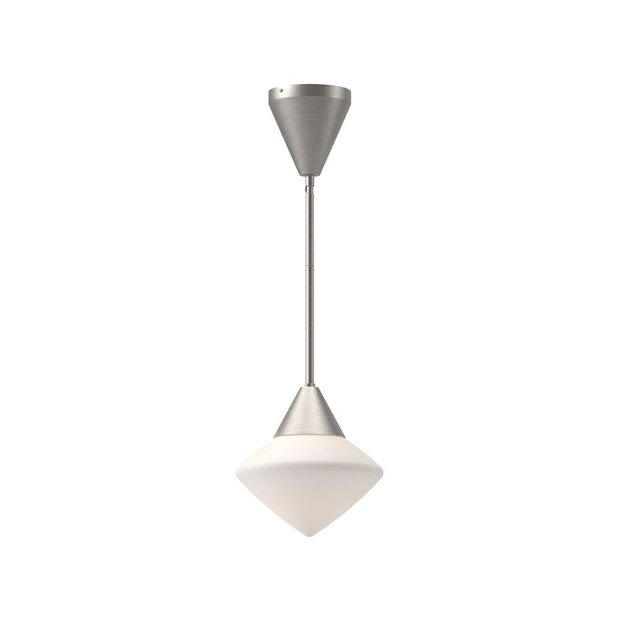 Alora Mood Nora 1 Light 8" Pendant, Nickel/Opal Matte/Opal - PD537508BNOP