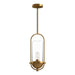 Alora Mood Cyrus 1 Light 8" Pendant, Aged Gold/Clear/Clear - PD539018AGCL