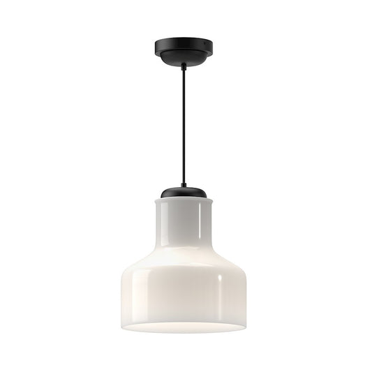 Alora Mood Westlake 1 Light 11" Pendant, Glossy Opal/Black - PD540411MBGO