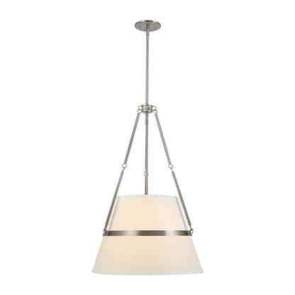Kuzco Oliver 18" Brushed Nickel Dim, Brushed Nickel/White Linen - PD546719BNWL