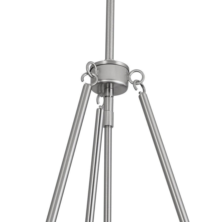 Kuzco Oliver 18" Brushed Nickel Dim, Brushed Nickel/White Linen
