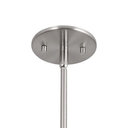 Kuzco Oliver 18" Brushed Nickel Dim, Brushed Nickel/White Linen