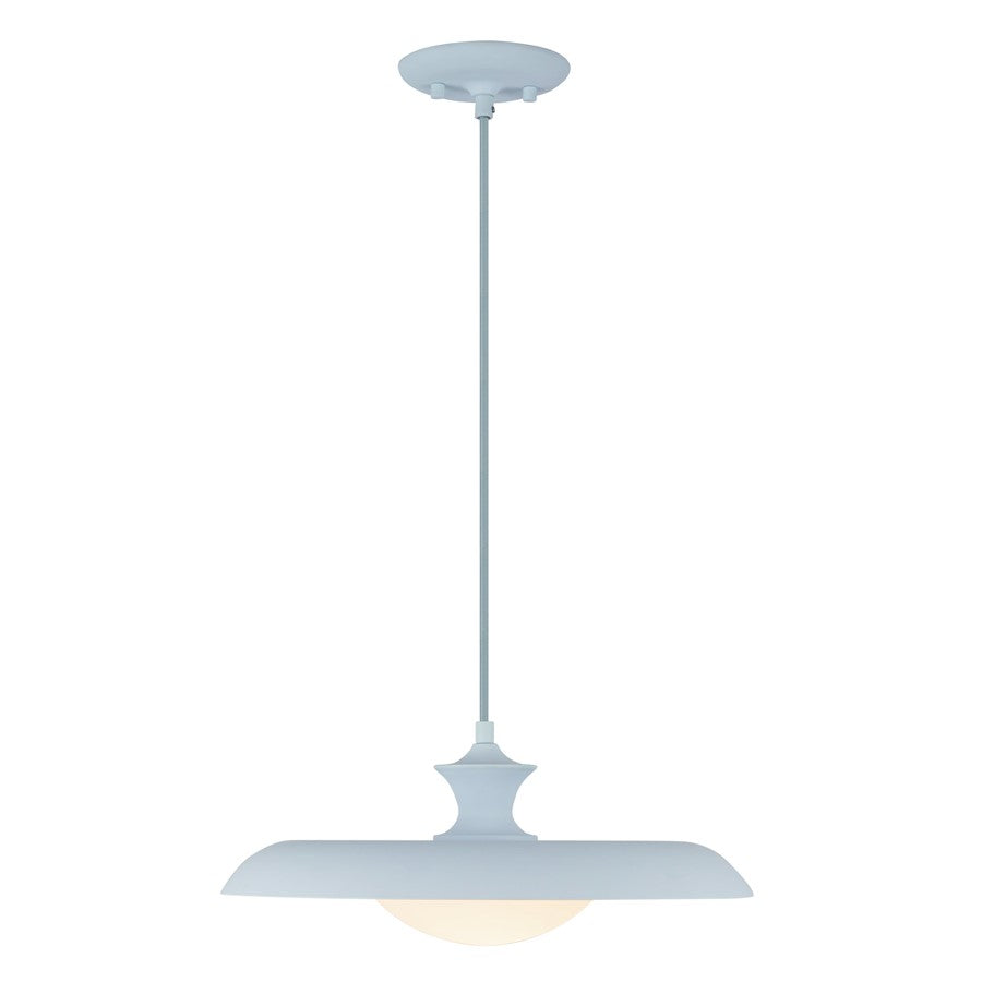 Kuzco Minori 15" Socket Pendant, Cerulean/Steel Shade - PD557015CER