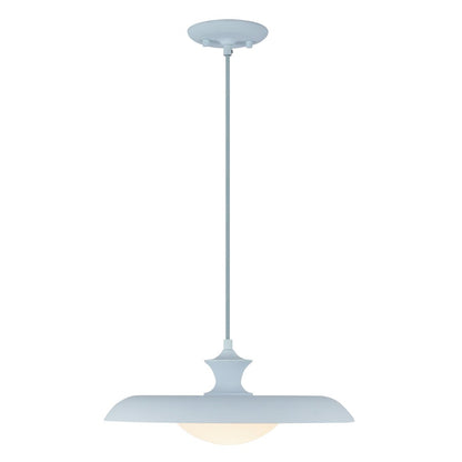 Kuzco Minori 15" Socket Pendant, Cerulean/Steel Shade - PD557015CER