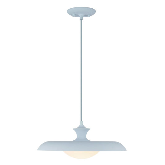 Kuzco Minori 15" Socket Pendant, Cerulean/Steel Shade - PD557015CER
