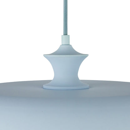 Kuzco Minori 15" Socket Pendant, Cerulean/Steel Shade