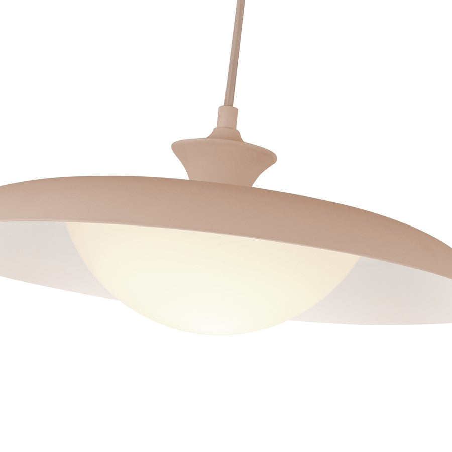 Kuzco Minori 15" Socket Pendant, Peach/Steel Shade