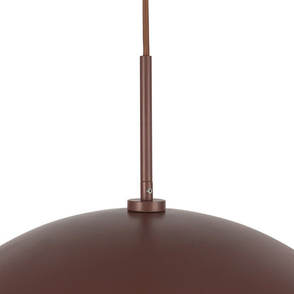 Kuzco Kirby 22" Socket Pendant, Burgundy/Steel Shade