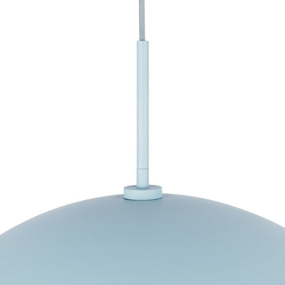 Kuzco Kirby 22" Socket Pendant, Cerulean/Steel Shade