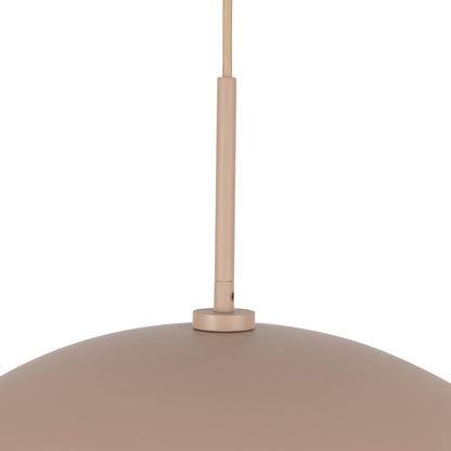 Kuzco Kirby 22" Socket Pendant, Peach/Steel Shade
