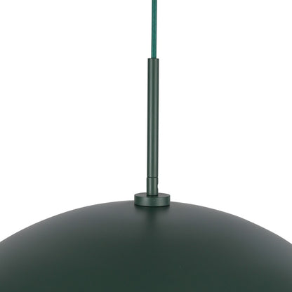Kuzco Kirby 22" Socket Pendant, Pine Green/Steel Shade