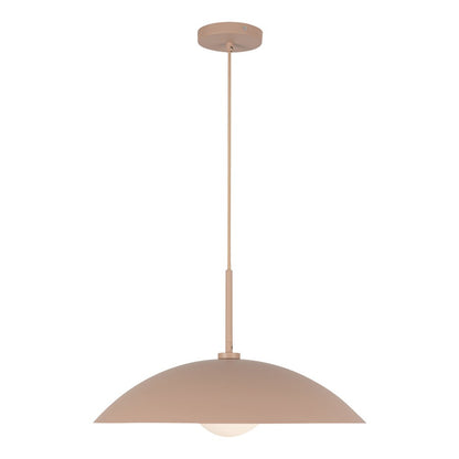 Kuzco Regent 19" Socket Pendant, Peach/Steel Shade - PD56019-PEC