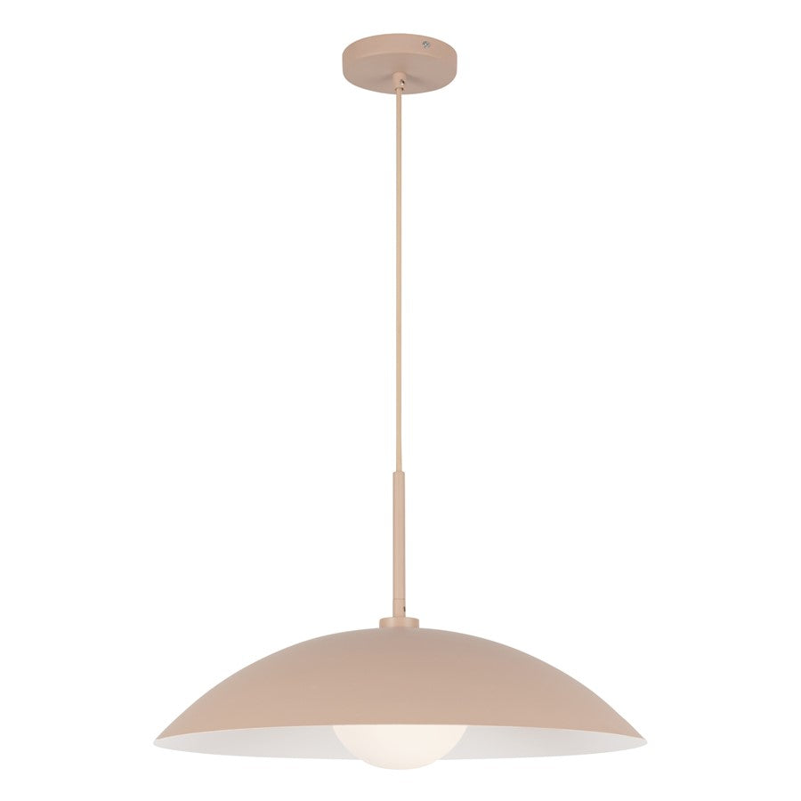 Kuzco Regent 19" Socket Pendant, Peach/Steel Shade