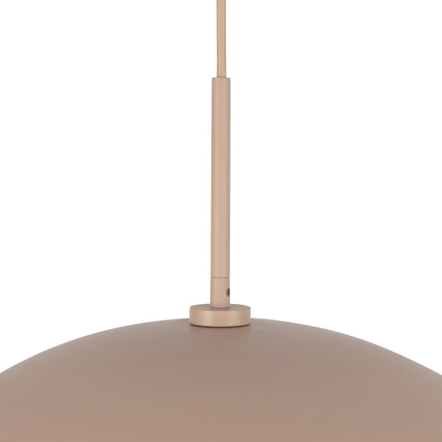 Kuzco Regent 19" Socket Pendant, Peach/Steel Shade