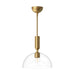 Alora Mood Jude 1 Light 12" Pendant, Brushed Gold/Clear/Clear - PD563012BGCL