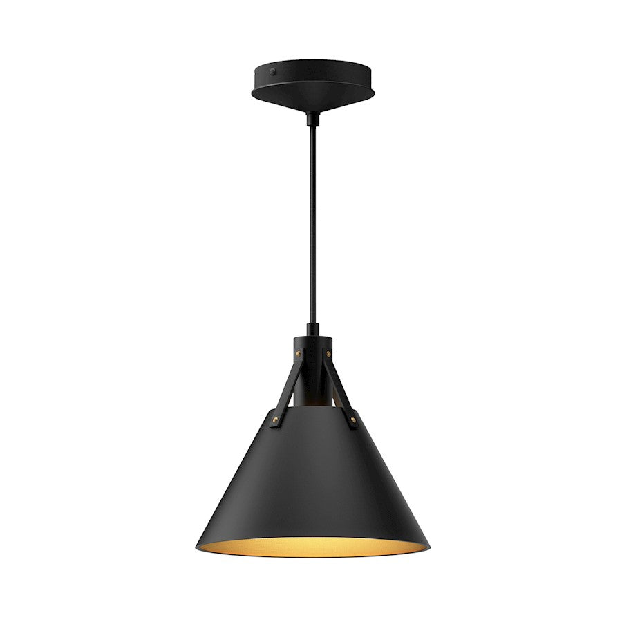 Alora Mood Archer 1 Light 10" Pendant, Matte Black - PD584510MB