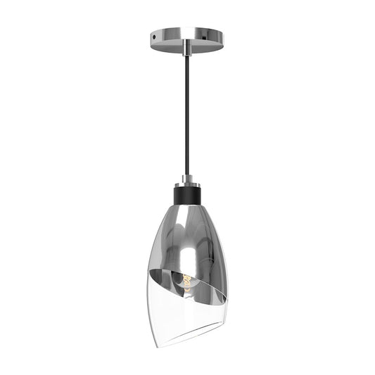 Alora Mood Capri 1 Light 5" Pendant, Chrome/Clear/Clear - PD587105CHCL