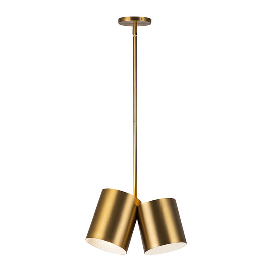 Kuzco Keiko 2 Light 14" Pendant, Brushed Gold - PD58814-BG