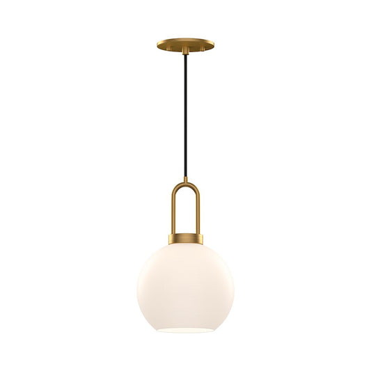 Alora Mood Soji 1 Light 8" Pendant, Gold/Opal - PD601608AGOP