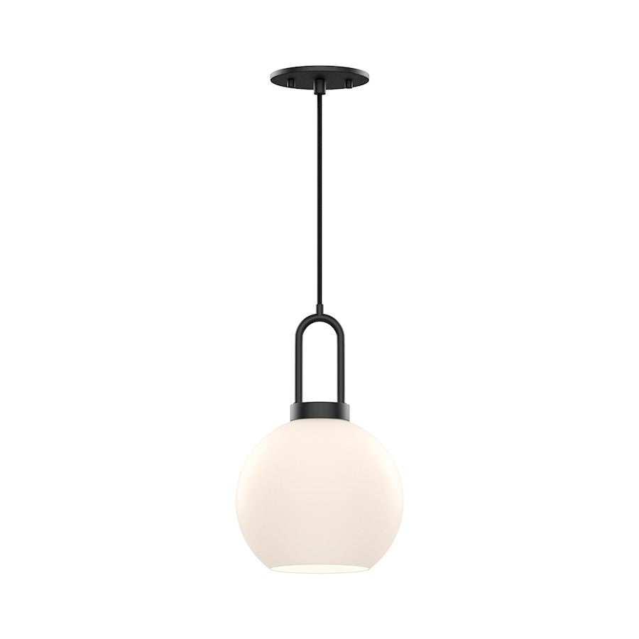 Alora Mood Soji 1Lt 8" Pendant, Black/Opal - PD601608MBOP