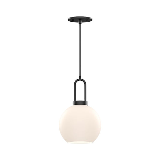 Alora Mood Soji 1Lt 8" Pendant, Black/Opal - PD601608MBOP