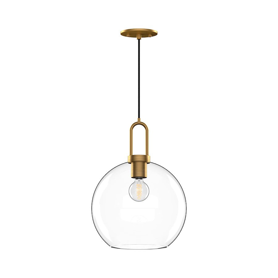 Alora Mood Soji 1Lt 10" Pendant, Gold/Clear - PD601710AGCL